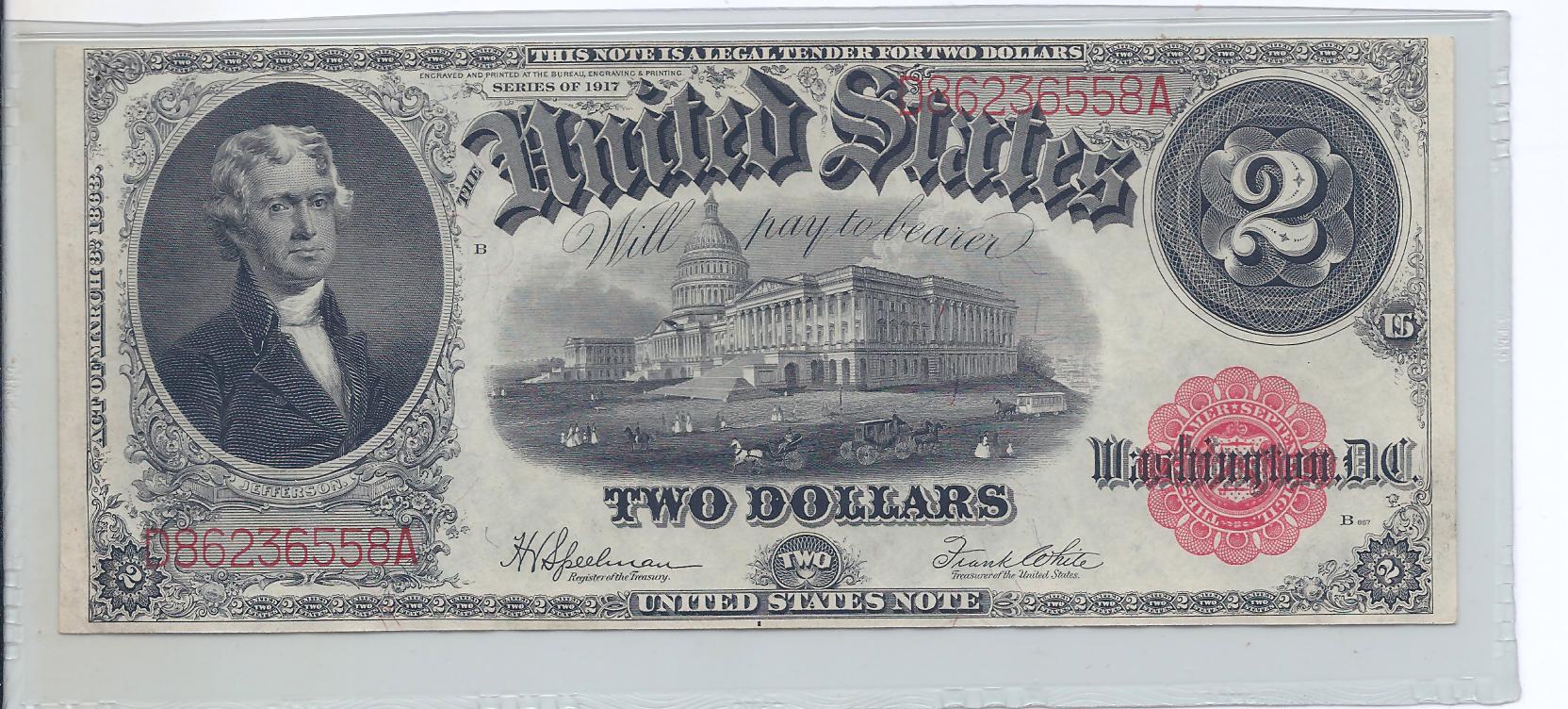 1917 $2.00 Legal Tender - Click Image to Close